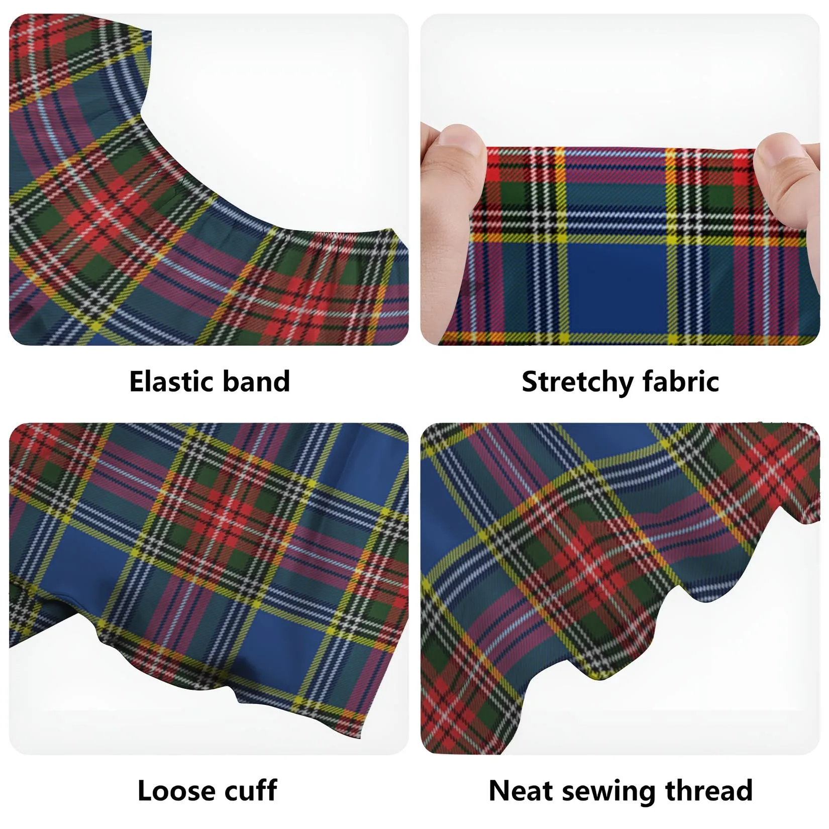Bethune Tartan Off Shoulder Long Dress
