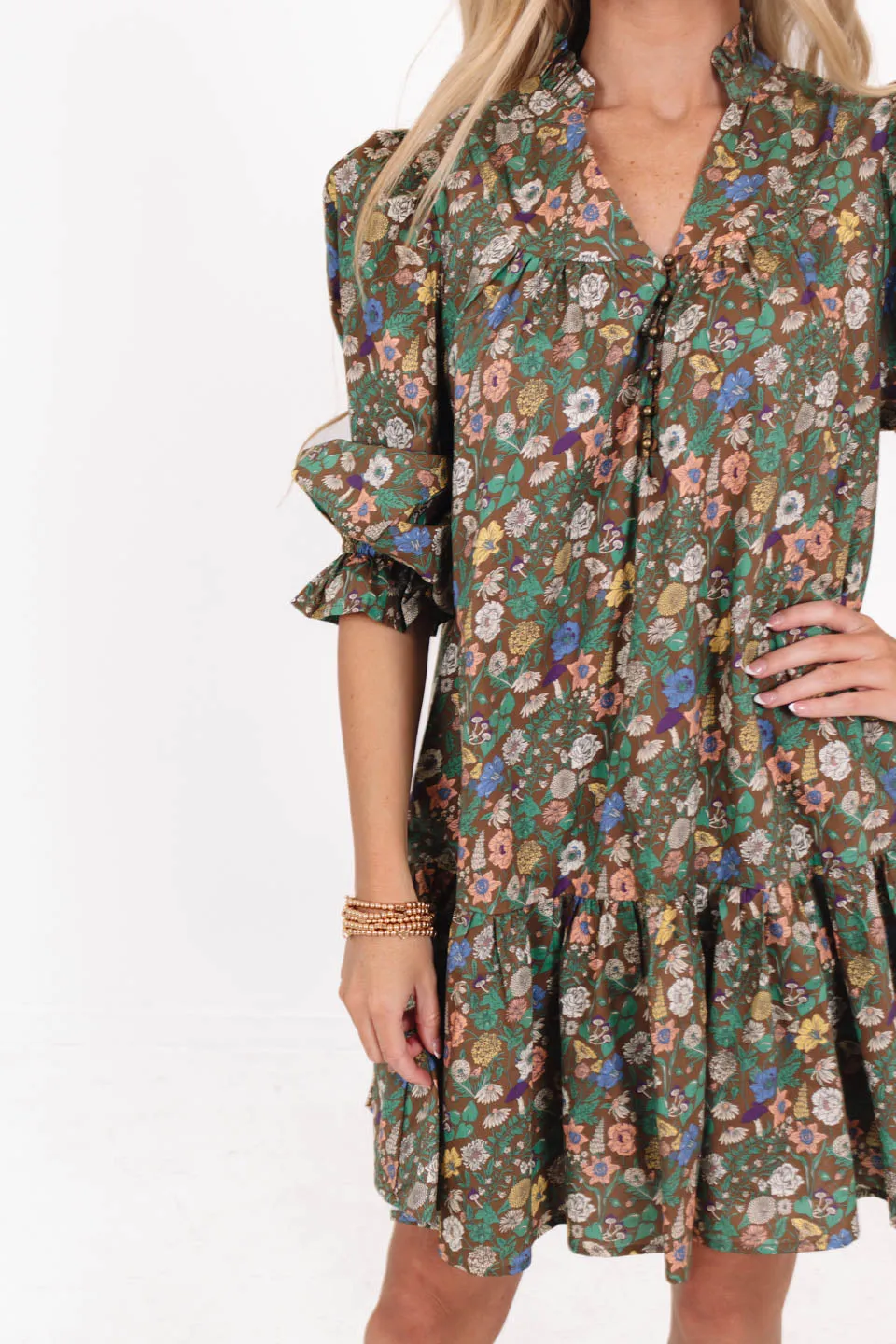 Following Trends Dress - Brown