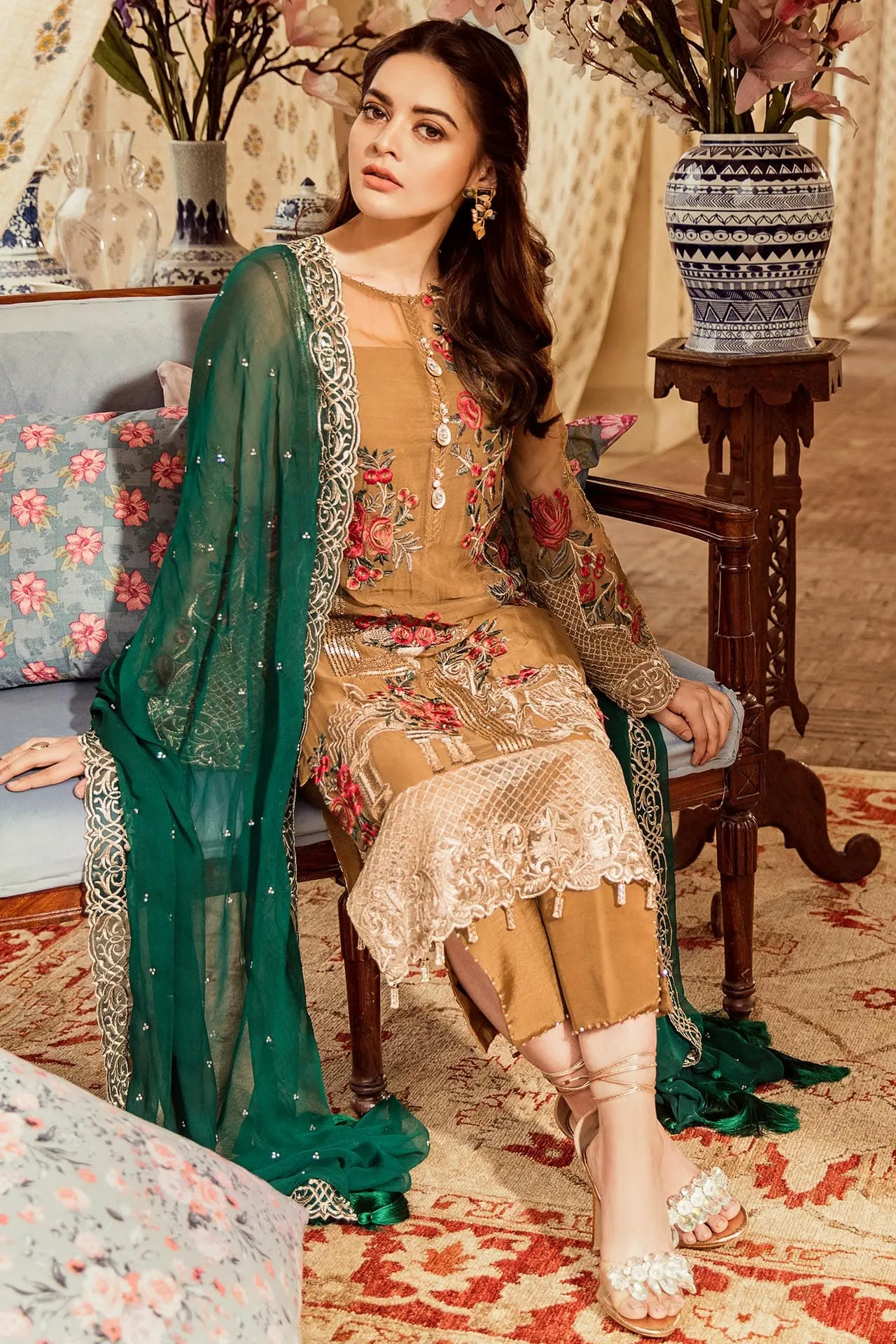 Imrozia Embroidered Chiffon Nostalgic Climax Collection 2019 – 03 - The Clay Slay