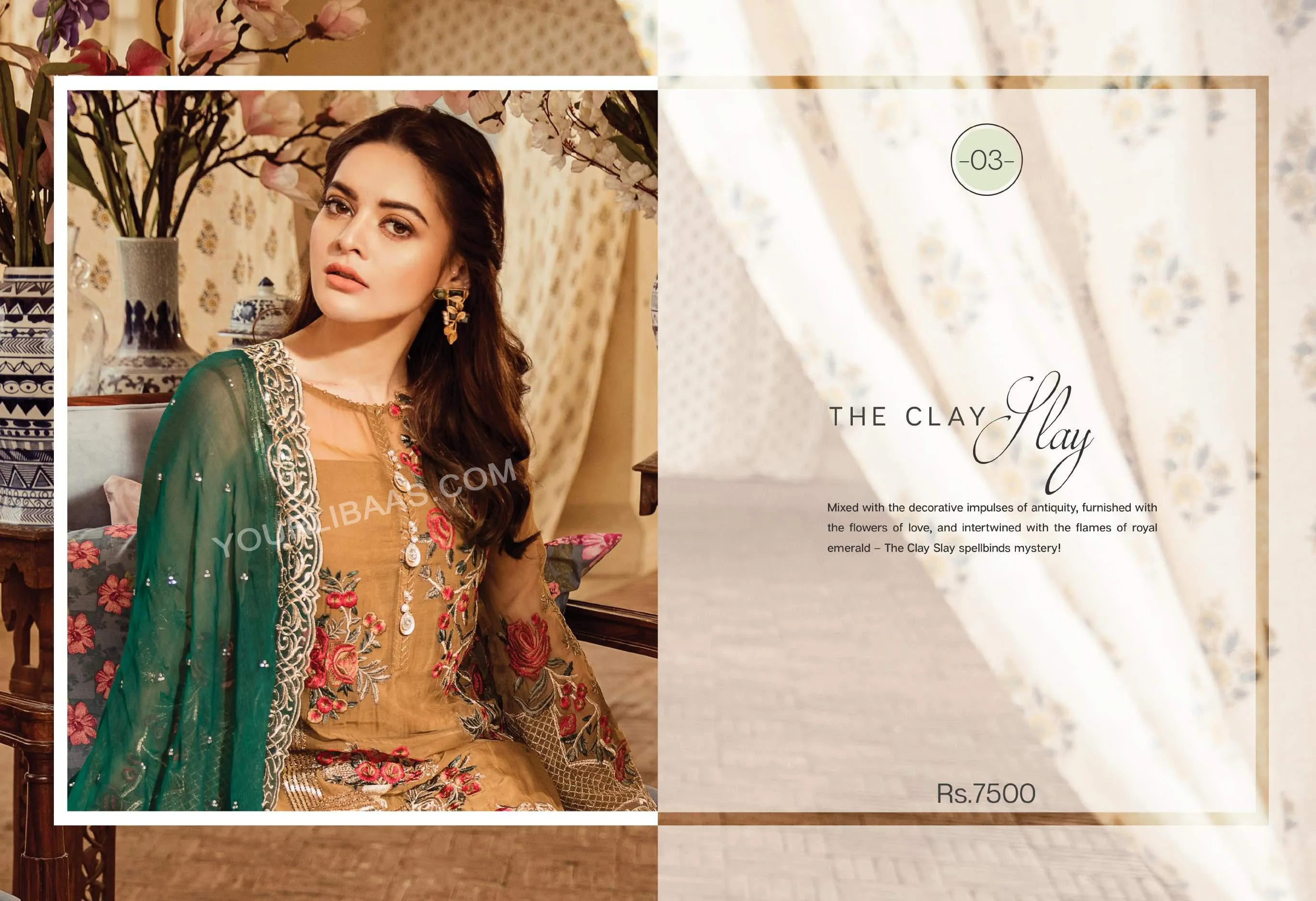 Imrozia Embroidered Chiffon Nostalgic Climax Collection 2019 – 03 - The Clay Slay