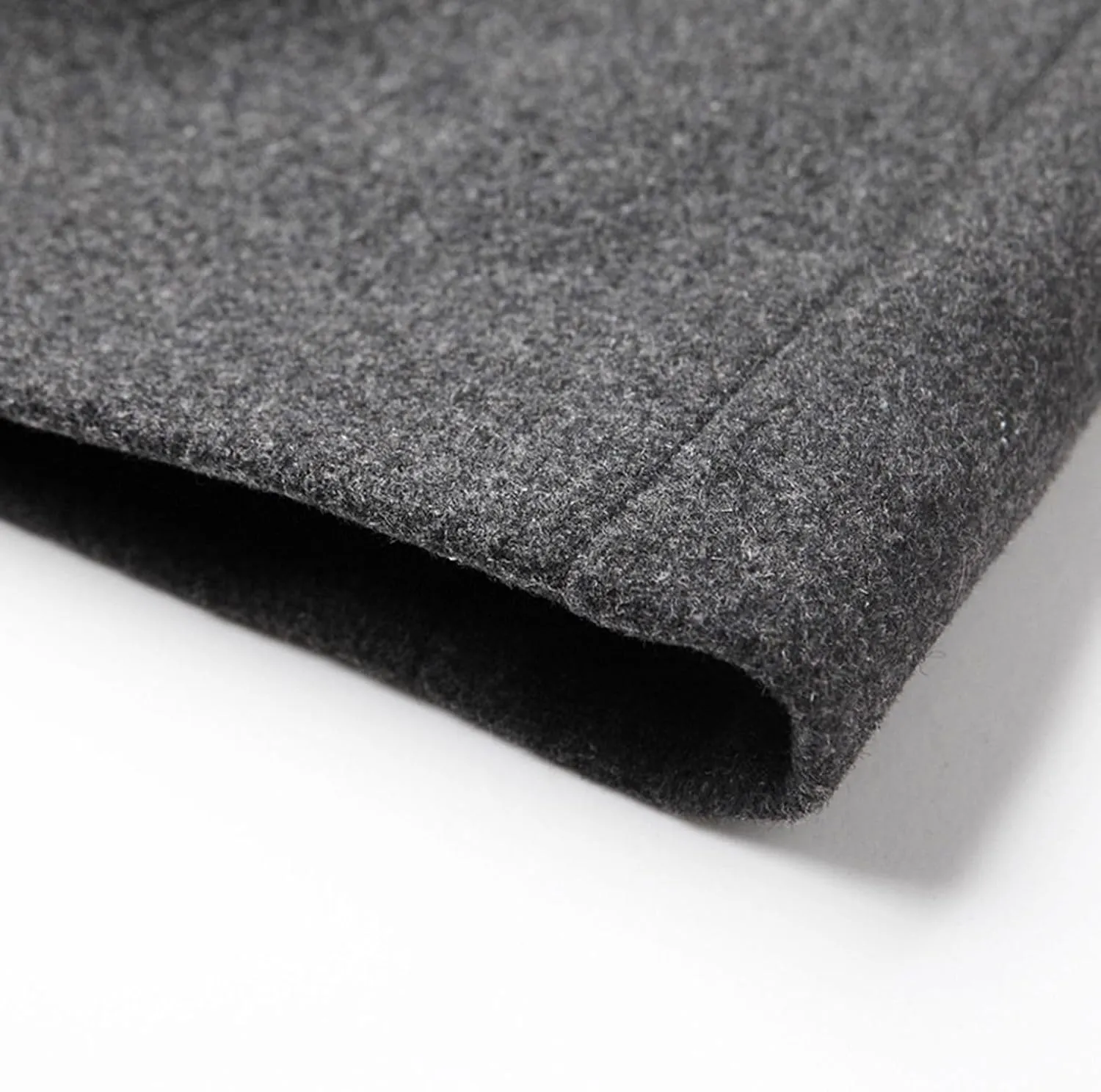 Lu's Chic Men's Wool Blend Coat Slim Fit Pea Coats Winter Thermal Single Breasted Coat Jacket Pocket Long Sleeve Overcoat