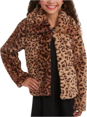 URBAN REPUBLIC Girls' Bolero Jacket - Stylish Cropped Faux Fur Bolero Cardigan - Fashion Outerwear Jackets for Girls (7-14)