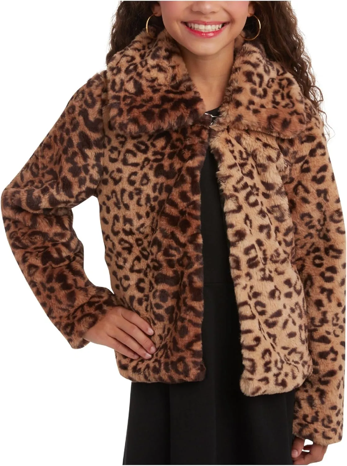 URBAN REPUBLIC Girls' Bolero Jacket - Stylish Cropped Faux Fur Bolero Cardigan - Fashion Outerwear Jackets for Girls (7-14)