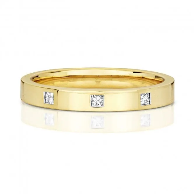 Wedding Band 9ct Diamond Wedding Pc/3D 2.7mm Ring RD713