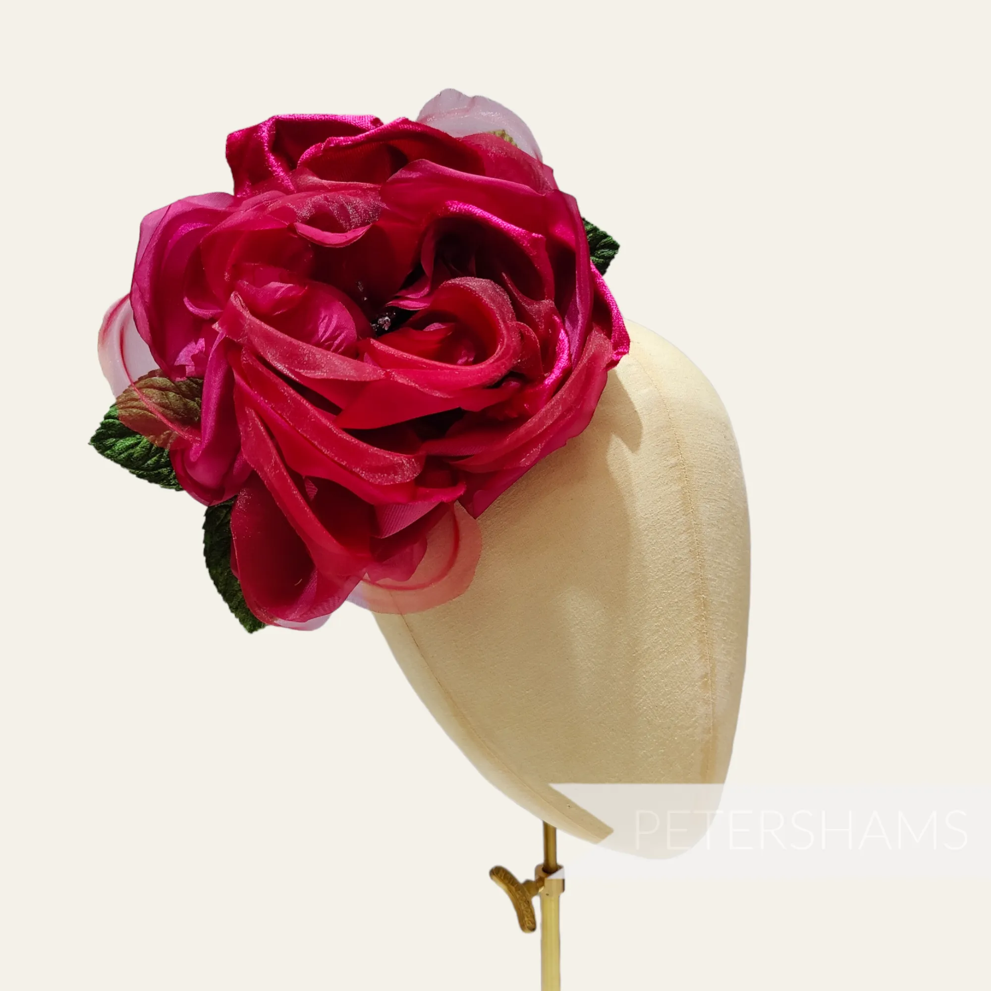 'Zora' Extra Large 15cm Silk, Organza and Velvet Millinery Hat Flower